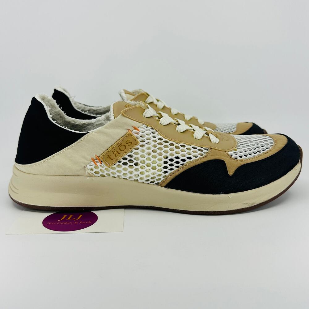 Taos Women's Direction Drop Heel Comfort Sneakers Black/Taupe Multi Size 10
